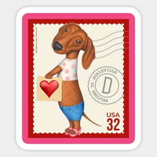 Funny Dachshund Doxie Dog posing cutely Sticker